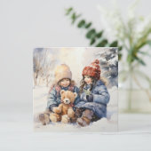 Kerstmis met oprechte liefde doordrenken feestdagenkaart (Staand voorkant)