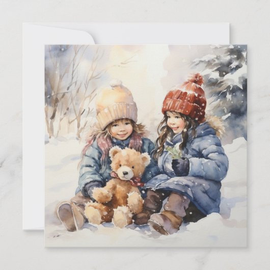 Kerstmis met oprechte liefde doordrenken feestdagenkaart (Voorkant)