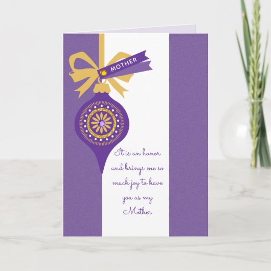 Kerstmis met Ornament en gemankte Kaart voor moede (Voorkant)