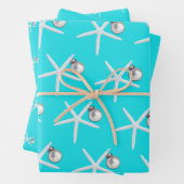 Kerstmis met Ornament en staarten Inpakpapier Vel (In situ)