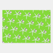 Kerstmis met Ornament en staarten Inpakpapier Vel (Voorkant)