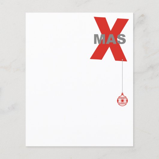 Kerstmis met Ornament voor kerstbomen en uw idee Flyer (Achterkant)