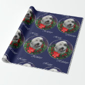 Kerstmis met Oud-Engelse Herdershond Cadeaupapier (Uitgerold)