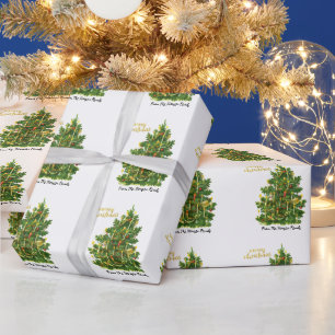 Kerstmis met Oude Dennnenboom Cadeaupapier