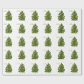Kerstmis met Oude Dennnenboom Cadeaupapier (Vlak)