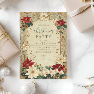 Kerstmis met Oude Poinsettia en Hulst Kaart