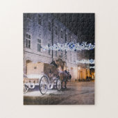Kerstmis met paard Jigzaag Puzzle Legpuzzel (Verticaal)