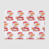 Kerstmis met Paarse cadeau Tissuepapier (Voorkant)