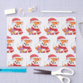 Kerstmis met Paarse cadeau Tissuepapier (Craft)