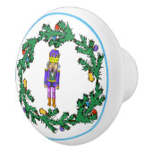 kerstmis met Paarse voedingskraker keramiek Keramische Knop (Rechts)