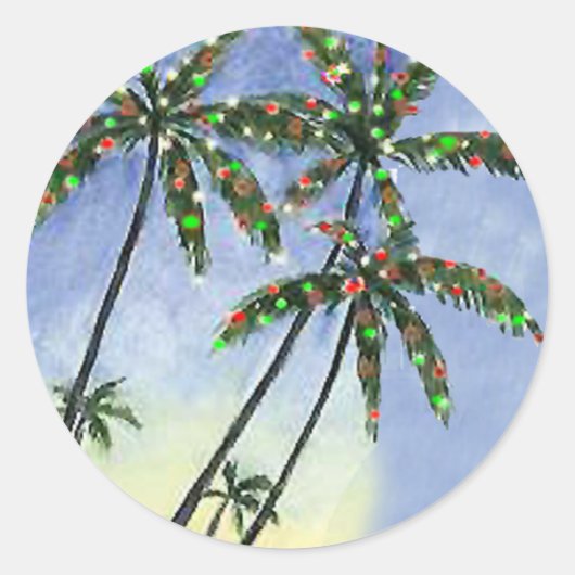 Kerstmis met palmbomen - cadeautjes voor labels (Voorkant)