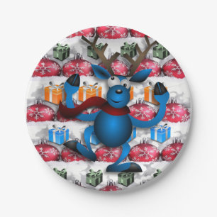 Kerstmis met papieren borden bordje