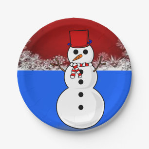 Kerstmis met papieren borden bordje