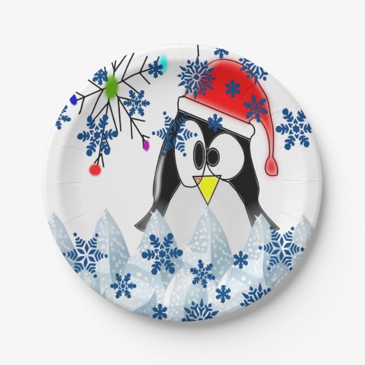 Kerstmis met papieren borden bordje (Voorkant)