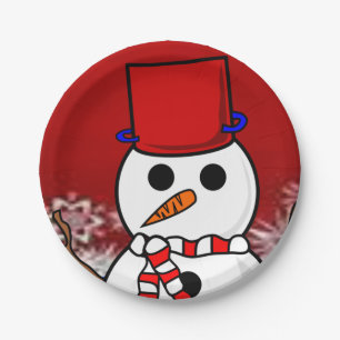 Kerstmis met papieren borden bordje
