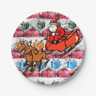 Kerstmis met papieren borden bordje
