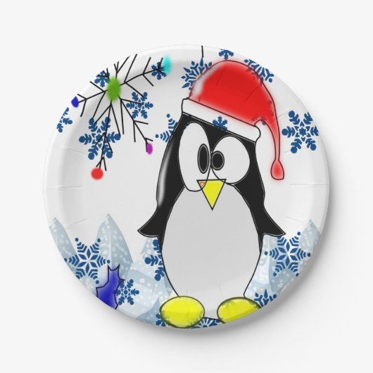 Kerstmis met papieren borden bordje (Voorkant)