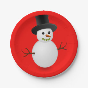Kerstmis met papieren borden bordje