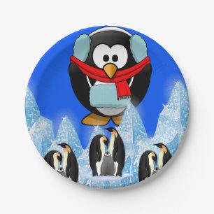 Kerstmis met papieren borden bordje