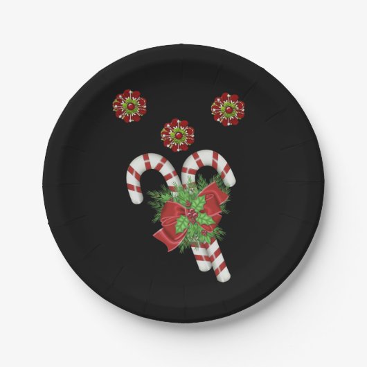 Kerstmis met papieren borden bordje (Voorkant)