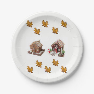Kerstmis met papieren borden bordje