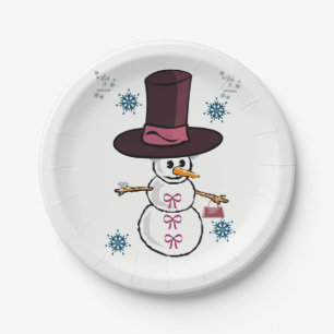 Kerstmis met papieren borden papieren bordje