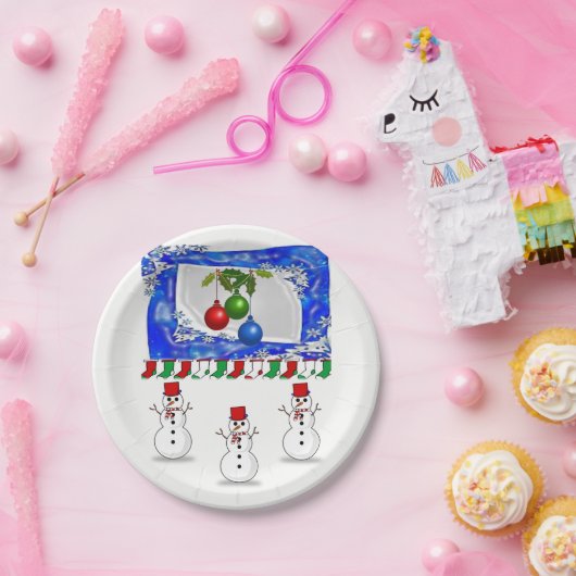 Kerstmis met papieren borden papieren bordje (Feest)