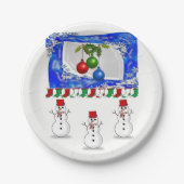 Kerstmis met papieren borden papieren bordje (Voorkant)