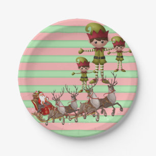 Kerstmis met papieren borden papieren bordje