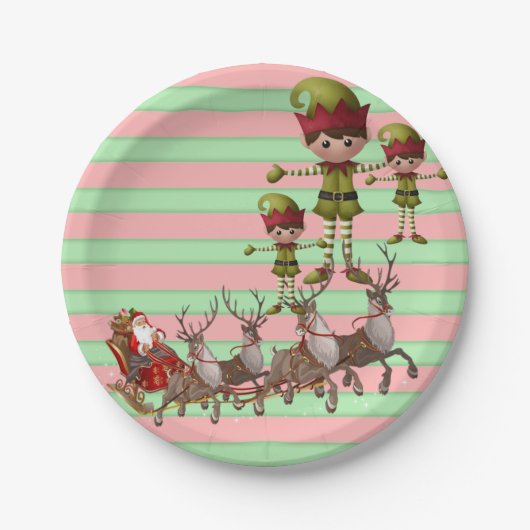 Kerstmis met papieren borden papieren bordje (Voorkant)