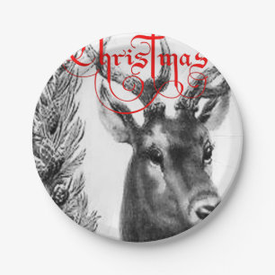 Kerstmis met papieren borden papieren bordje