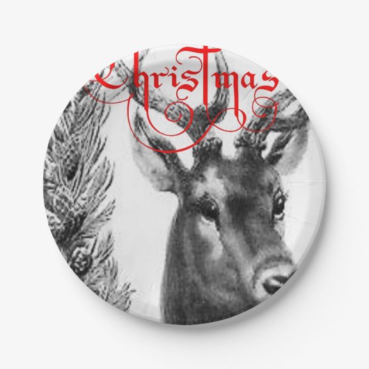 Kerstmis met papieren borden papieren bordje (Voorkant)