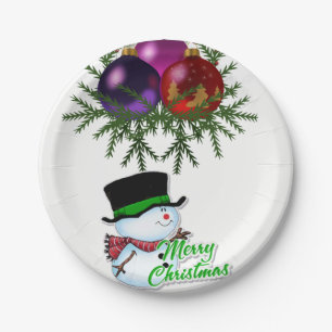 Kerstmis met papieren borden papieren bordje