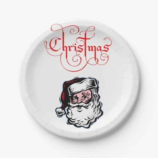 Kerstmis met papieren borden papieren bordje (Voorkant)