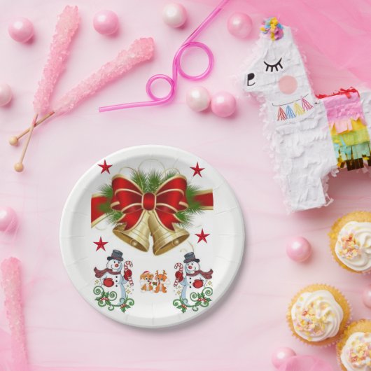 Kerstmis met papieren borden papieren bordje (Feest)