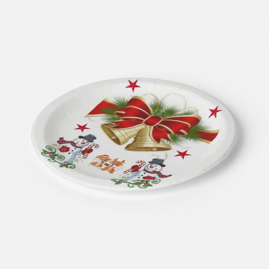 Kerstmis met papieren borden papieren bordje (Gekanteld)