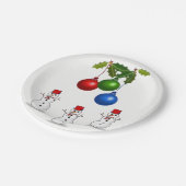 Kerstmis met papieren borden papieren bordje (Gekanteld)