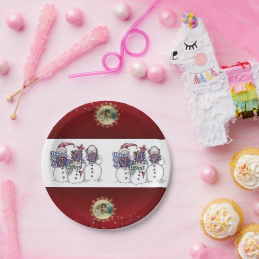 Kerstmis met papieren borden papieren bordje (Feest)
