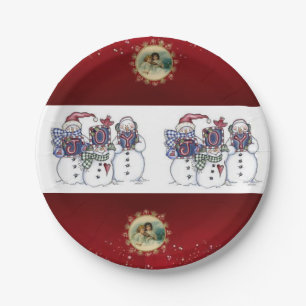 Kerstmis met papieren borden papieren bordje
