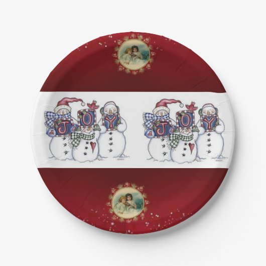 Kerstmis met papieren borden papieren bordje (Voorkant)