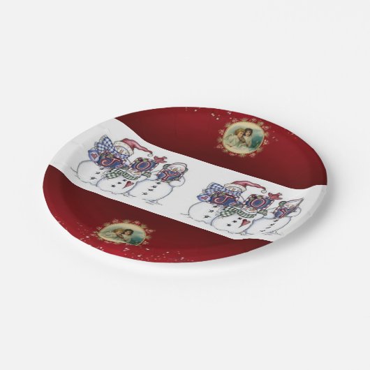 Kerstmis met papieren borden papieren bordje (Gekanteld)