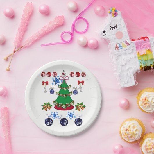 Kerstmis met papieren borden papieren bordje (Feest)