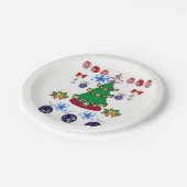 Kerstmis met papieren borden papieren bordje (Gekanteld)