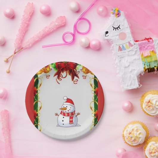 Kerstmis met papieren borden papieren bordje (Feest)