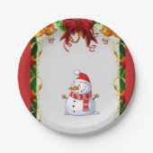 Kerstmis met papieren borden papieren bordje (Voorkant)