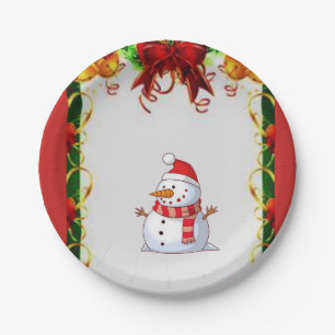 Kerstmis met papieren borden papieren bordje