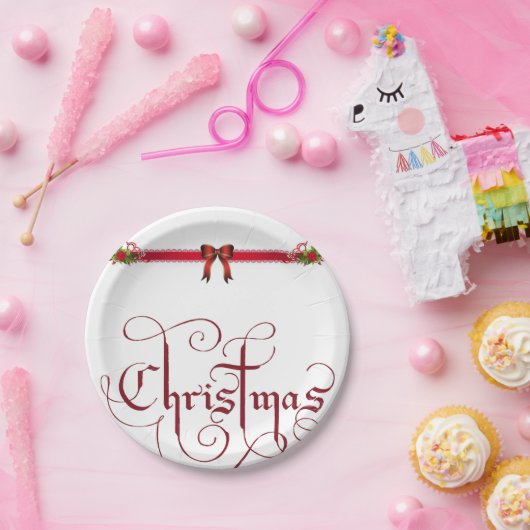 Kerstmis met papieren borden papieren bordje (Feest)