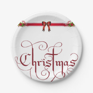 Kerstmis met papieren borden papieren bordje