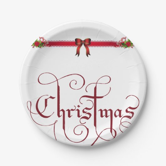 Kerstmis met papieren borden papieren bordje (Voorkant)