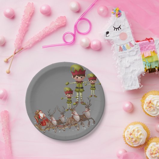 Kerstmis met papieren borden papieren bordje (Feest)